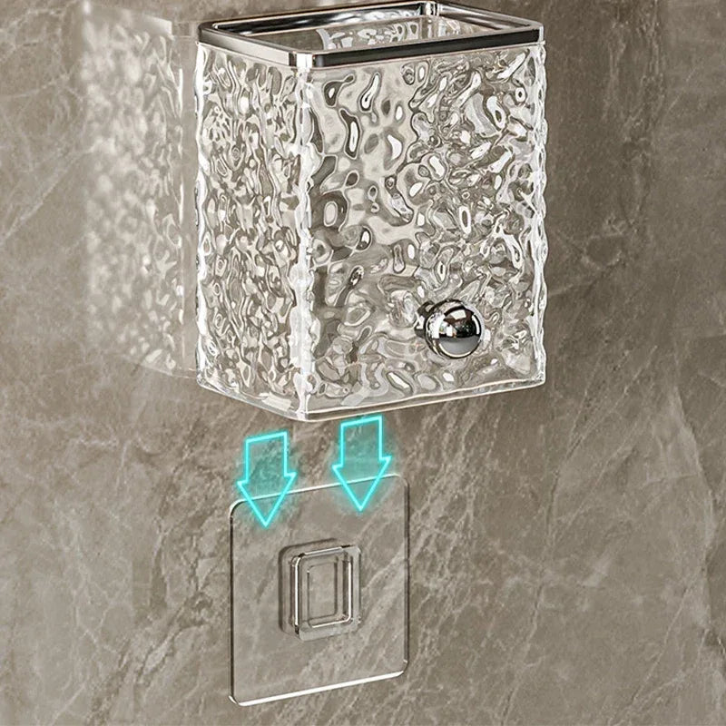 Wall-Mounted Bathroom Organizer – Toothbrush & Toothpaste Holder