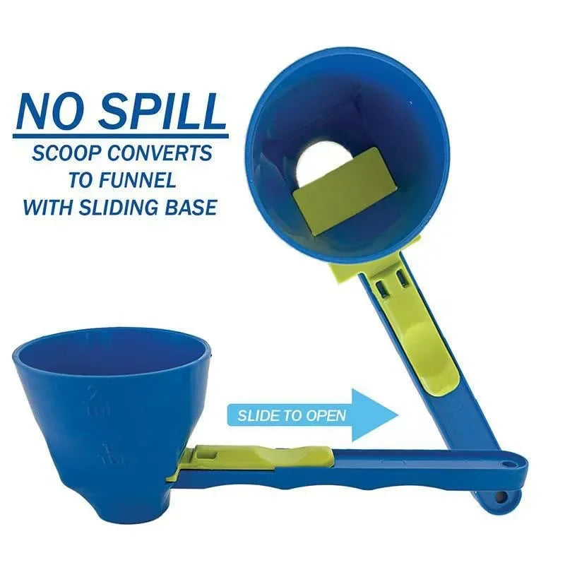No-spill Scoop &amp; Funnel Tool - کثیر مقصدی باورچی خانہ 