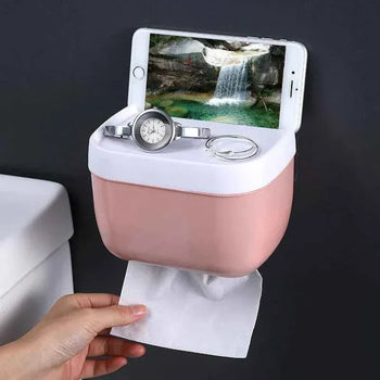 Waterproof Toilet Paper Holder for Ultimate Bathroom Protection - Clarify.pk