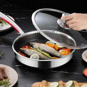 Stainless Steel Non-Stick Frying Pan – Honeycomb - Clarify.pk