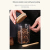 Transparent Airtight Spice & Snack Jars with Lids & Spoons - Clarify.pk