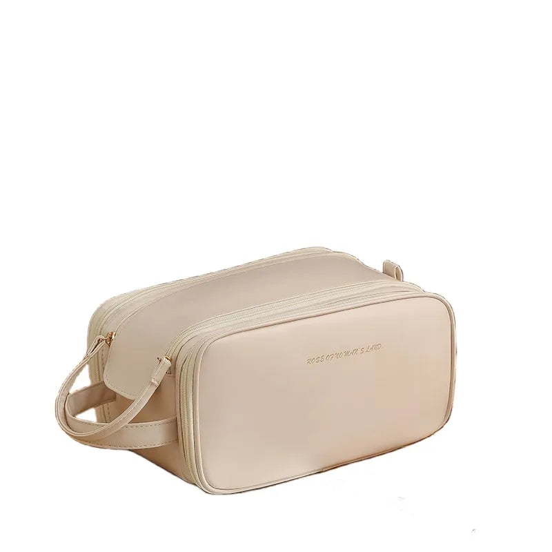Luxury Handbag-Style Cosmetic Bag – High-Capacity PU Organizer (random color)