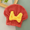 Soft Water-Absorbent Shower Cap with Stylish Bow - Clarify.pk