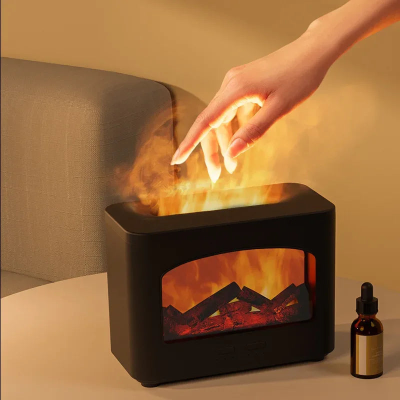 Electric Flame Humidifier – LED Fire Effect Aroma Diffuser - Clarify.pk