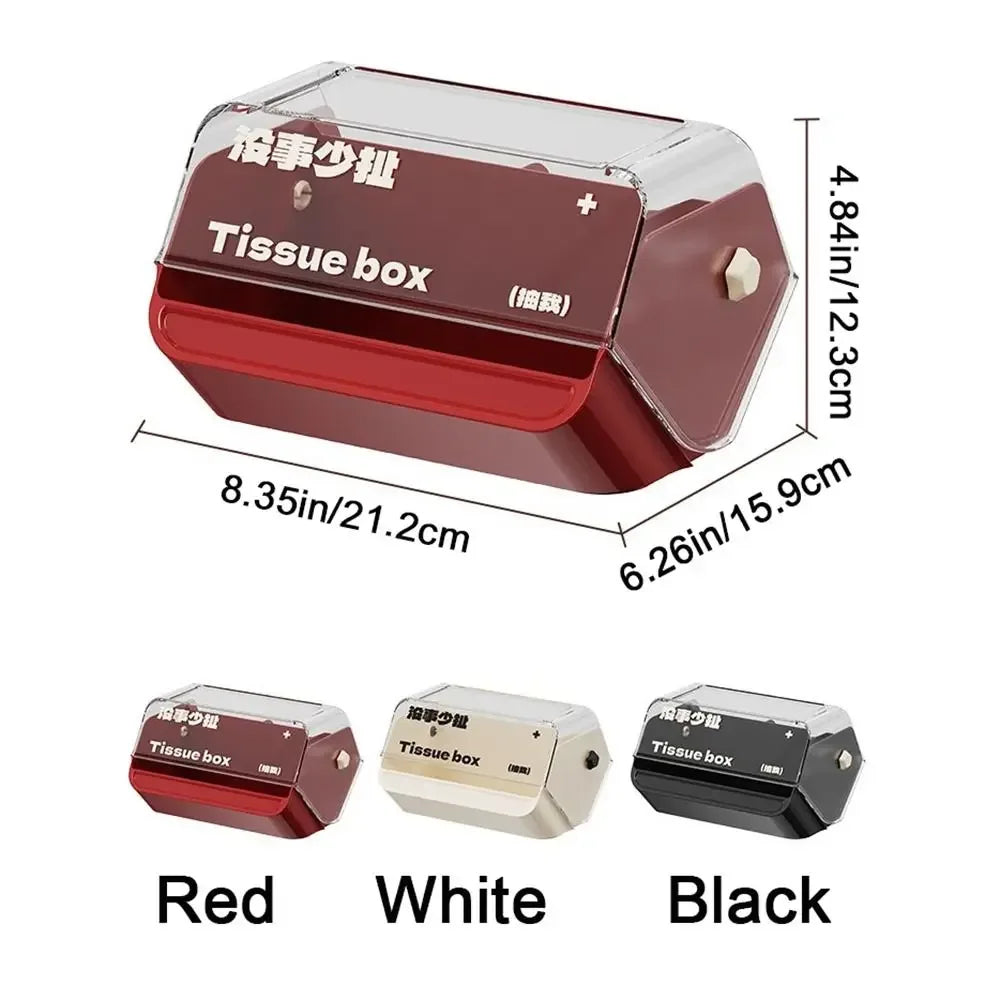 Durable Plastic Tissue Box – Anti-Slip Decorative Holder - Clarify.pk