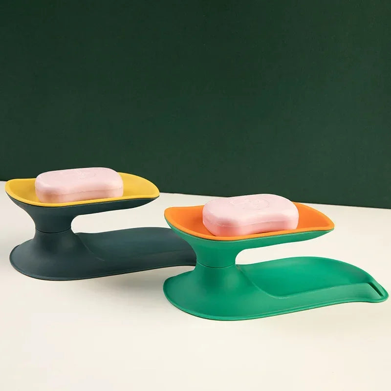 Rotary Double Layer Soap Dish – Drainable Bathroom Holder