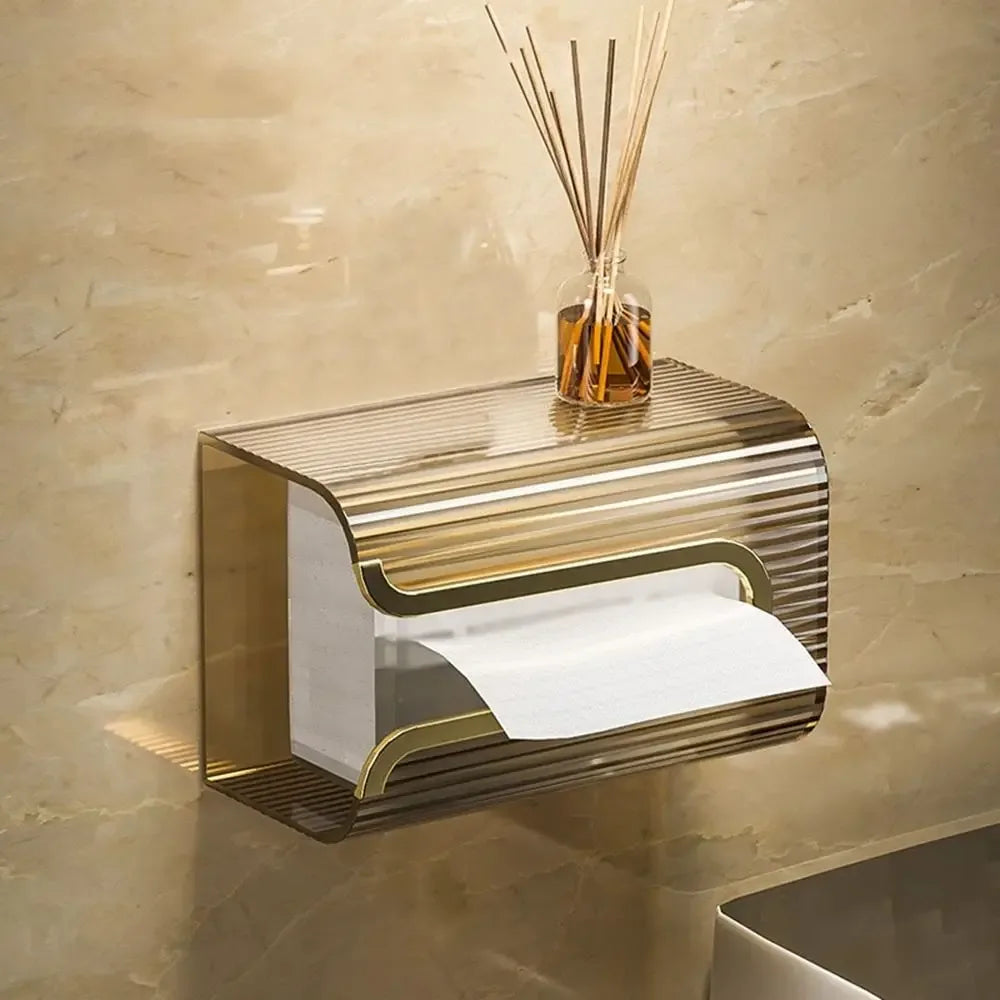 Wall-Mounted Clear Tissue Box – Sleek & Space-Saving Design - Clarify.pk