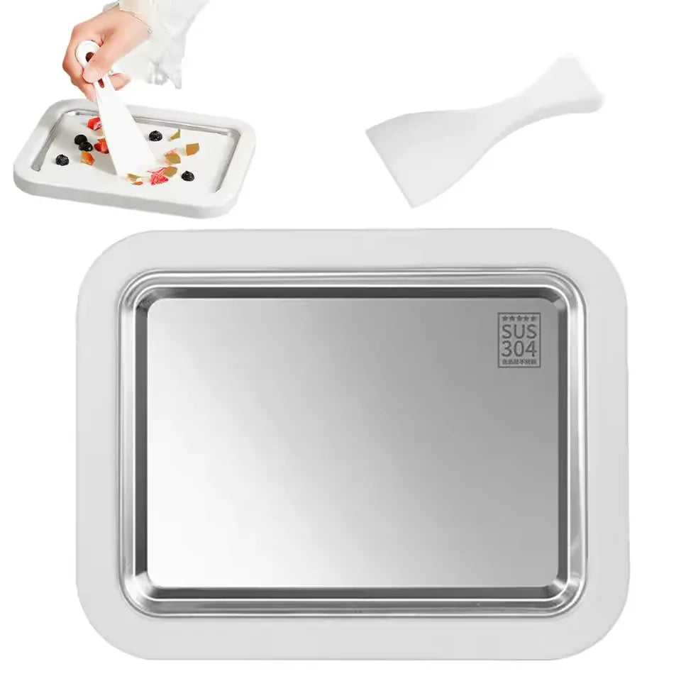 Ice Cream Making Tray with Scrapers – DIY Frozen Dessert Maker