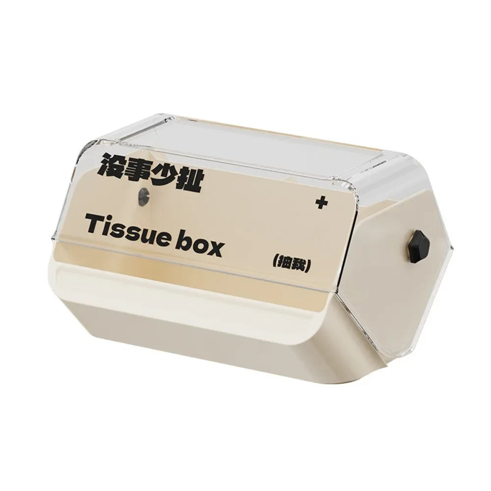 Durable Plastic Tissue Box – Anti-Slip Decorative Holder - Clarify.pk