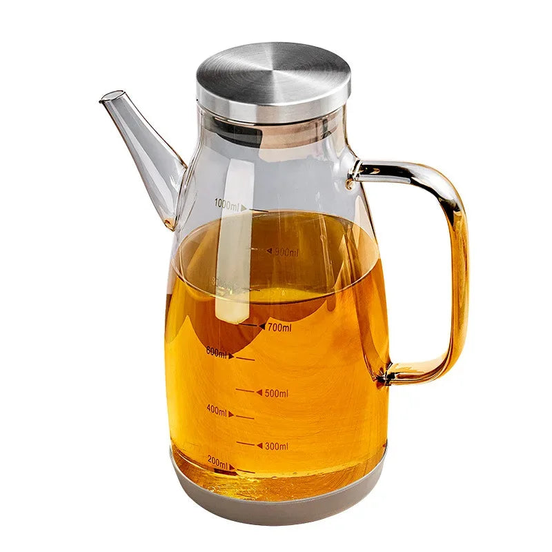 Steel Cap Oil Jug – Kitchen Pouring Container - Clarify.pk
