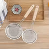 Stainless Steel Fine Mesh Strainer – Heavy-Duty Juice & Pakora Skimmer with Heat-Resistant Wood Handle