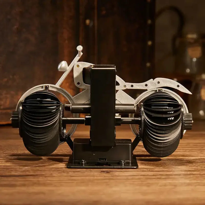 Vintage Motorcycle Flip Clock – Silent Mechanical Table Clock for Home & Office Décor (Random Color) - Clarify.pk