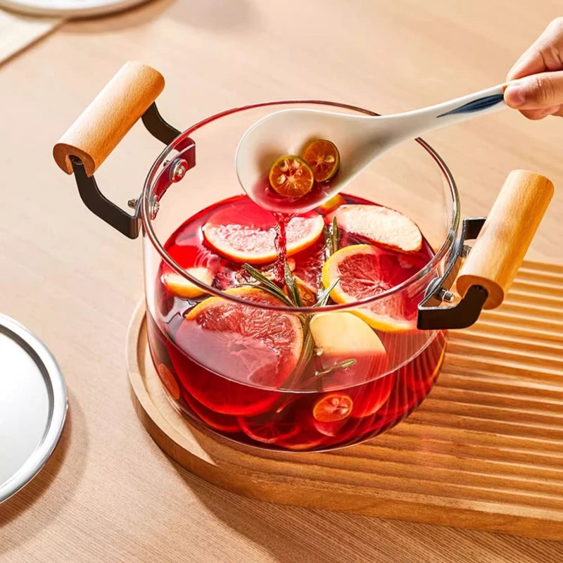 Premium Borosilicate Glass Cooking Pot – Heat Resistant