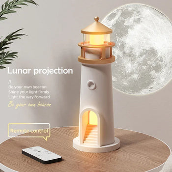 Lighthouse Ambient Light – Moon Projection Lamp - Clarify.pk