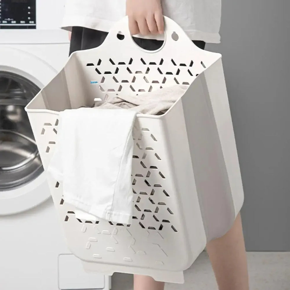 Wall-Mounted Hanging Laundry Basket – Space-Saving Hamper