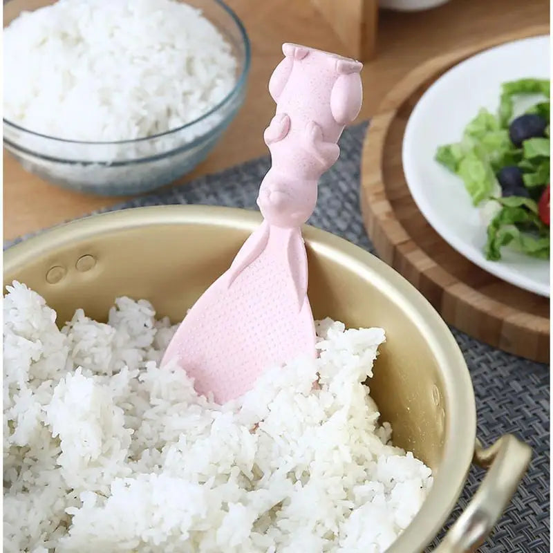 Cartoon Rabbit Rice Spoon 2 Pieces Set – Heat Resistant