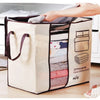 Creative thickened non-woven vertical version of the double ear handheld quilt clothing organization multi-purpose storage bag
