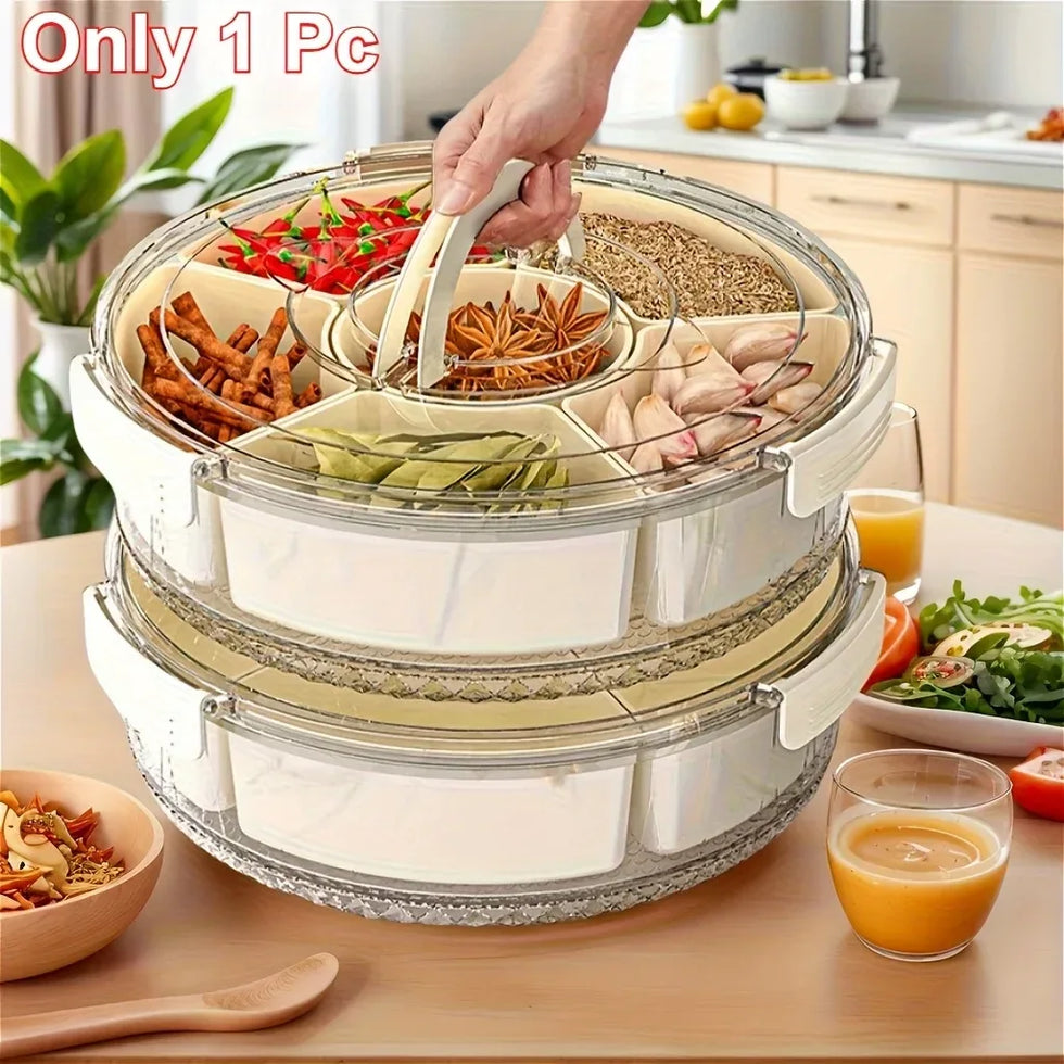 Portable Snack Tray – 360° Rotating & Spill-Proof - Clarify.pk