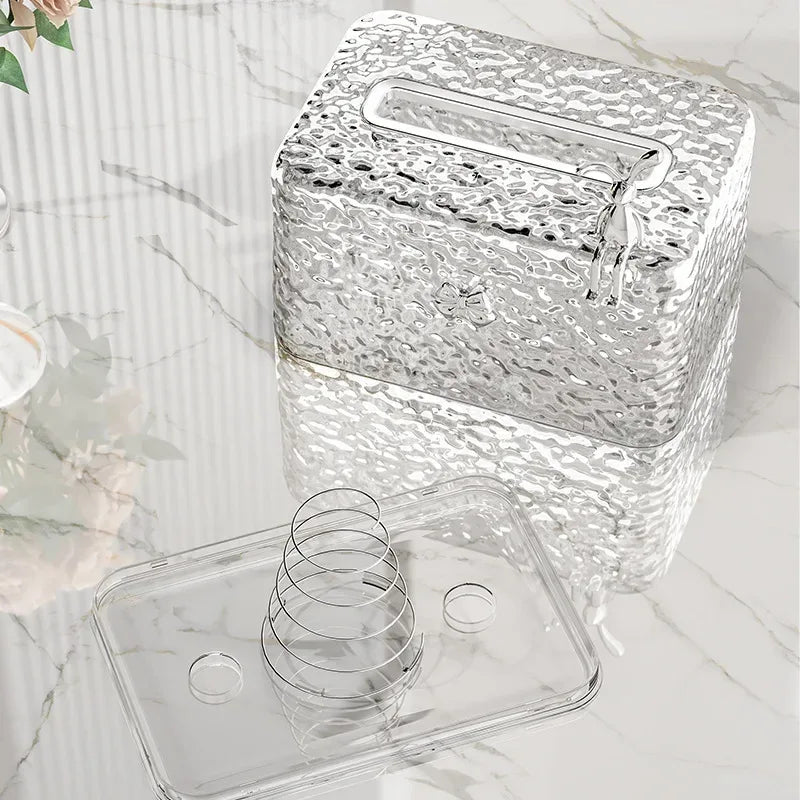 Transparent Bunny Tissue Box – Water Wave Luxury Design - Clarify.pk