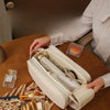 Luxury Handbag-Style Cosmetic Bag – High-Capacity PU Organizer (random color)