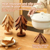Wooden Tree-Shaped Foldable Trivet – Heat-Resistant Table Stand - Clarify.pk