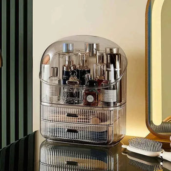 Transparent Makeup Organizer - Desk Makeup Organizer Box - Clarify.pk