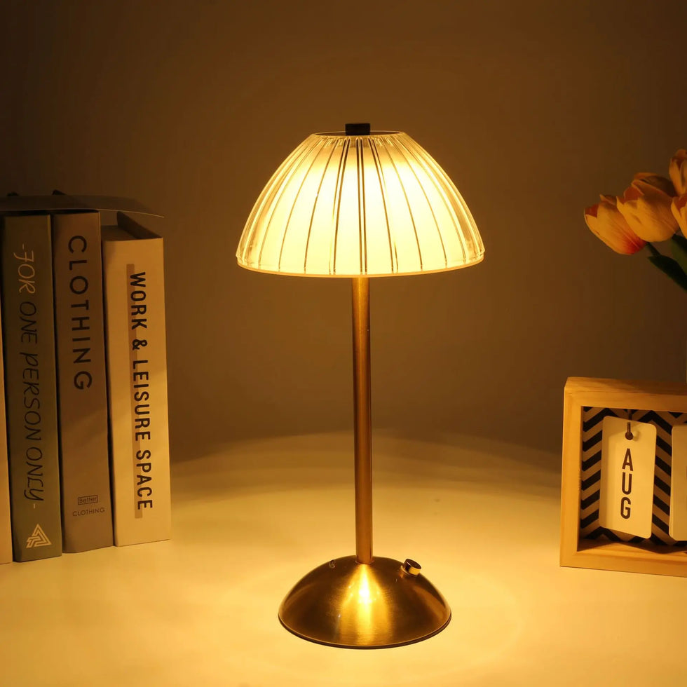 Luxury LED Atmosphere Desk Lamp – USB Rechargeable Dimmable Night Light