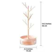 360° Rotating "Antler" Jewelry Tree & Acrylic Storage Base