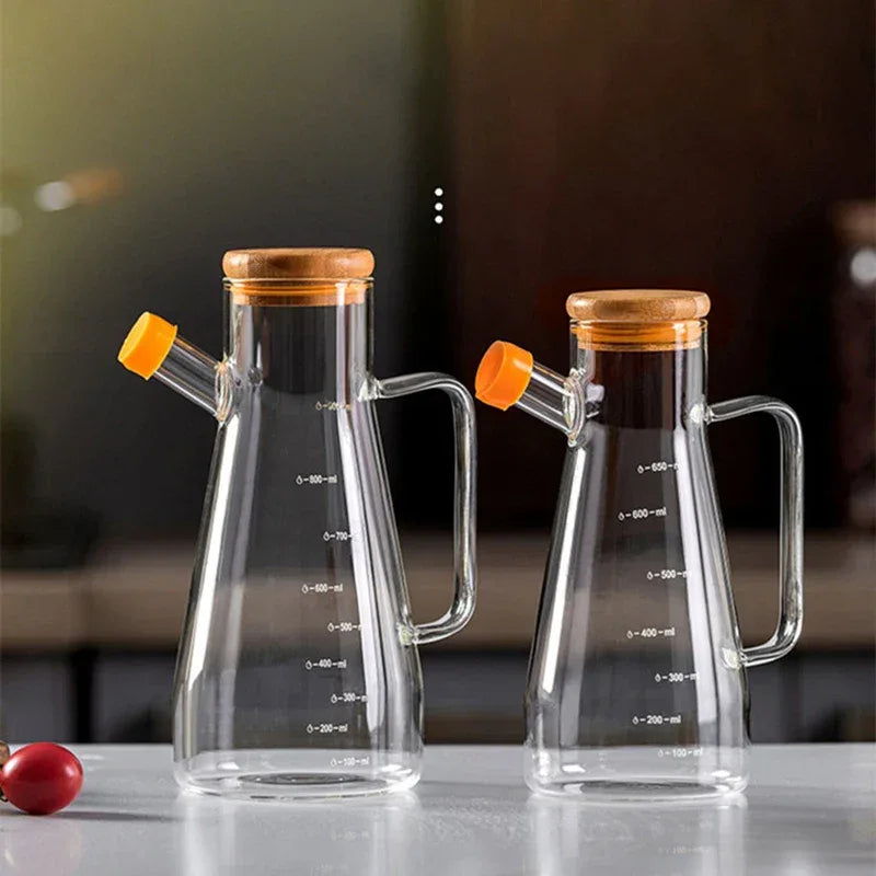 Oil Pouring Pot – Heat-Resistant Glass Seasoning Bottle - Clarify.pk