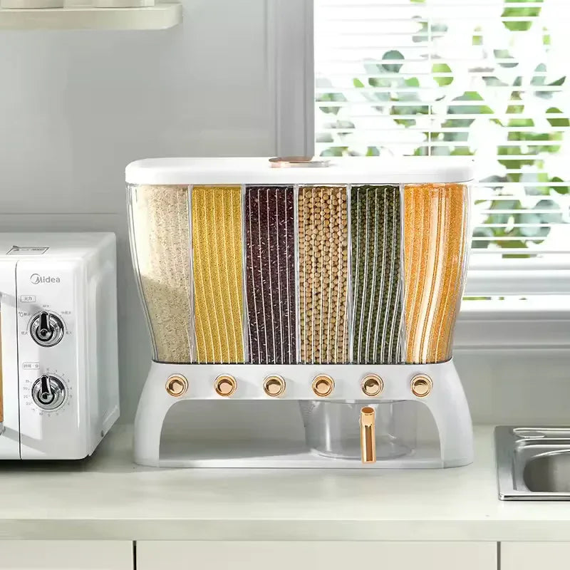 Cereal Dispenser 6 Portion – 10Kg Dry Food Storage - Clarify.pk