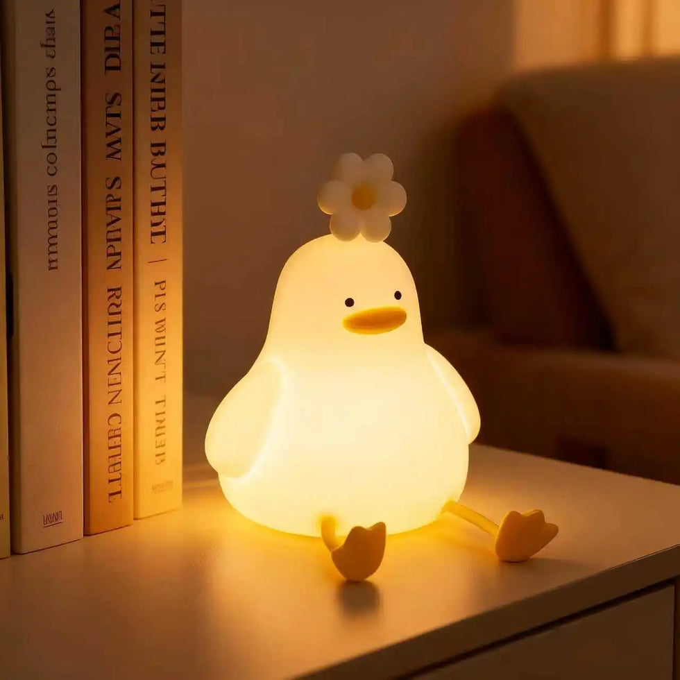 Duck LED Night Light – USB Rechargeable Silicone Lamp