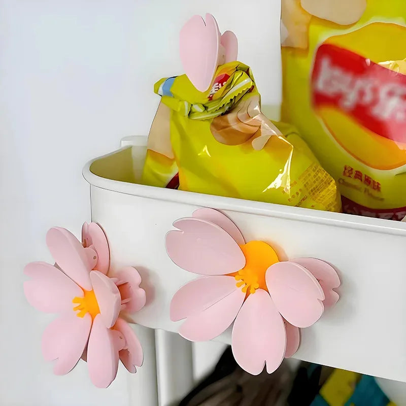 Sakura Magnetic Fridge Seal Clip - Petal Snack Bag Clip & Flower Fridge Decoration