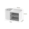 Pen holder office desktop storage box, large capacity student stationery sorting box, desk storage shelf - Clarify.pk