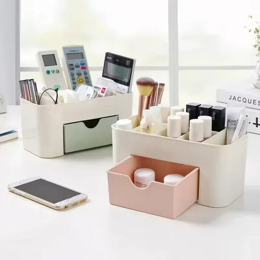 Double Layer Makeup Organizer Box – Cosmetic & Jewelry Storage