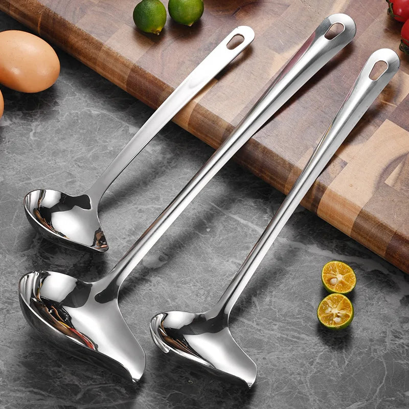 Stainless Steel Duckbill Spoon – Long Handle Sauce Ladle