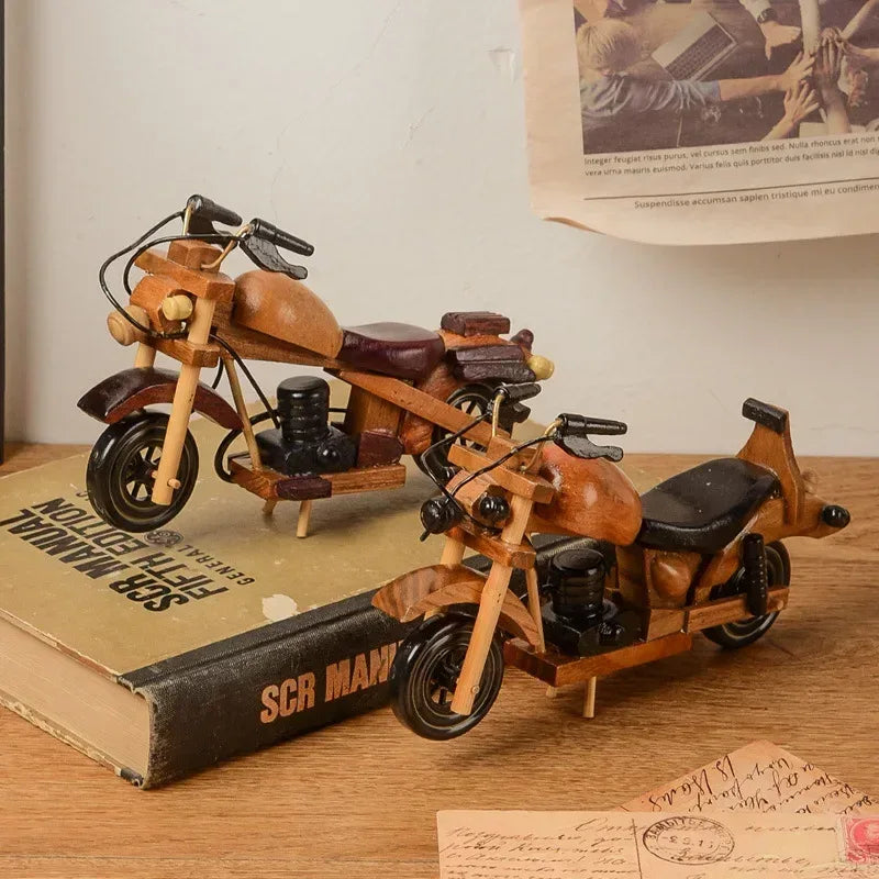 Antique Wooden Bike Showpiece - Clarify.pk