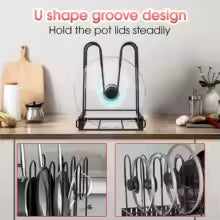 Heavy-Duty 8-Tier Adjustable Pot and Pan Organizer Rack