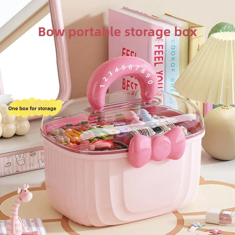Hair Accessories Storage Box – Portable Makeup Organizer - Clarify.pk