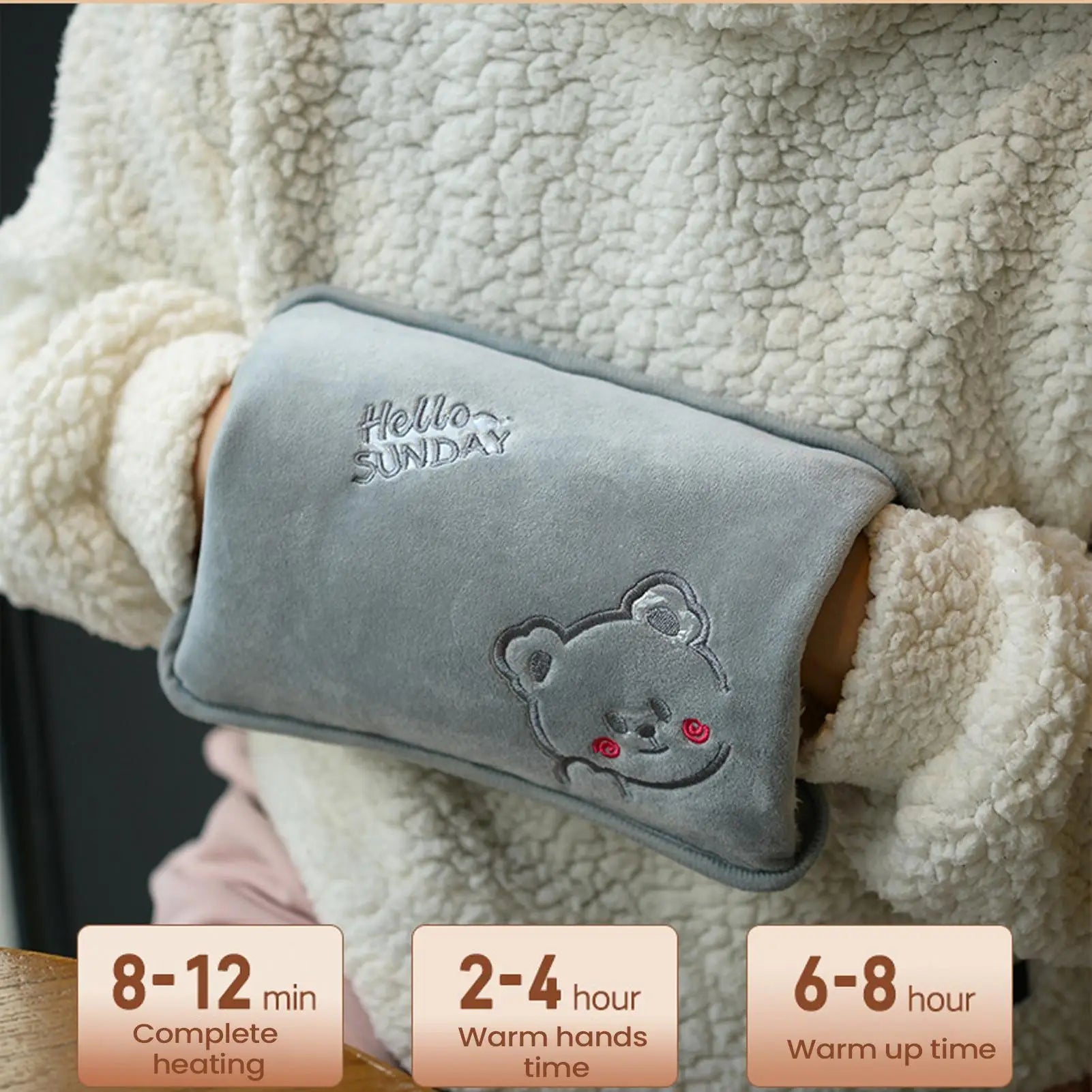 Electric Hot Water Bottle – Heat Pad for Pain Relief