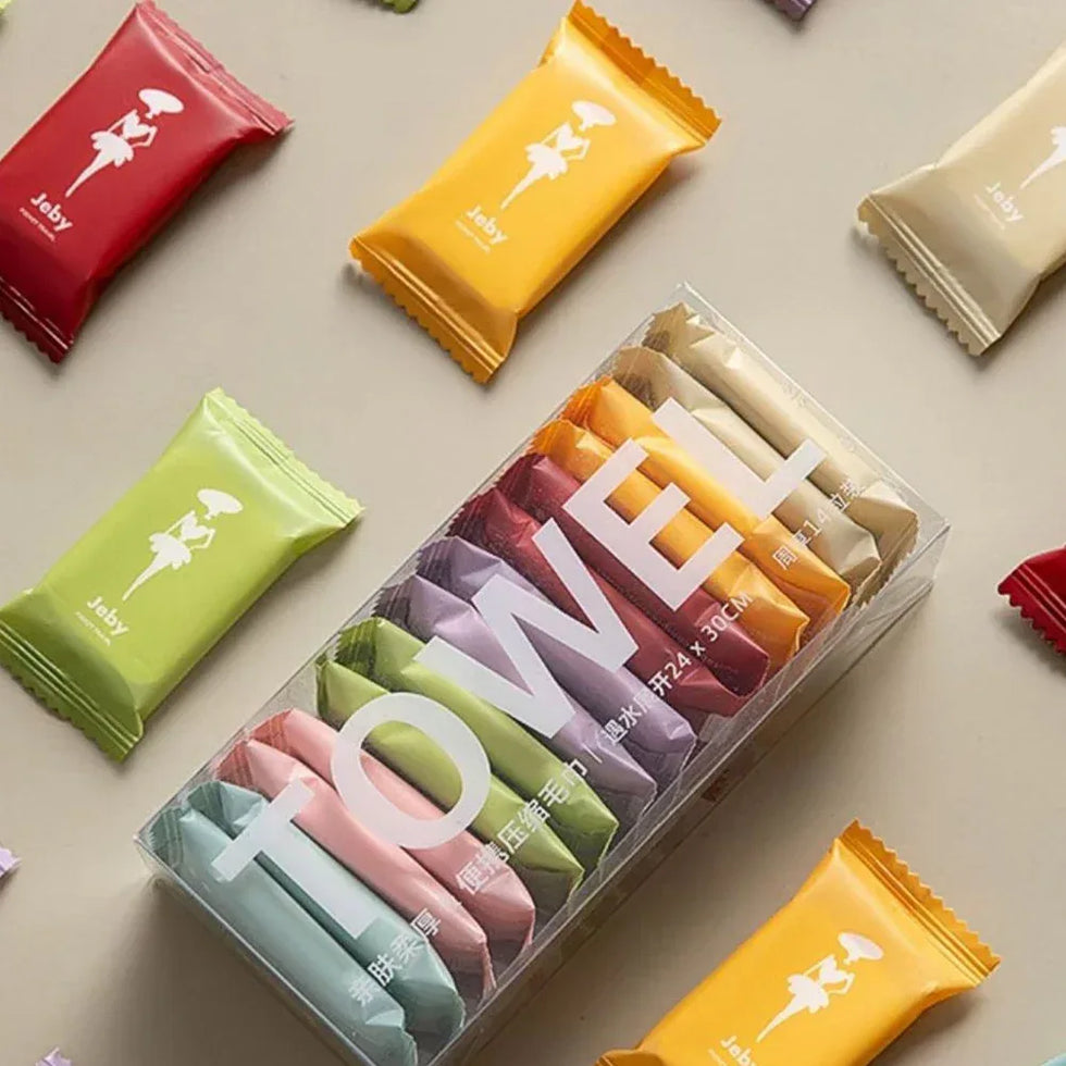14Pcs Compressed Towels – Thick, Absorbent & Travel-Ready