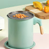 1PC Bacon Grease Container With Strainer 1.4l Stainless Steel Oil Filter Pot Cooking Oil Storage Pot With Strainer