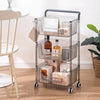 2/3/4 Layer Transparent Trolley Simple Modern Cosmetics Skincare Storage Rack Kitchen Vegetable Fruit Bathroom Mobile
