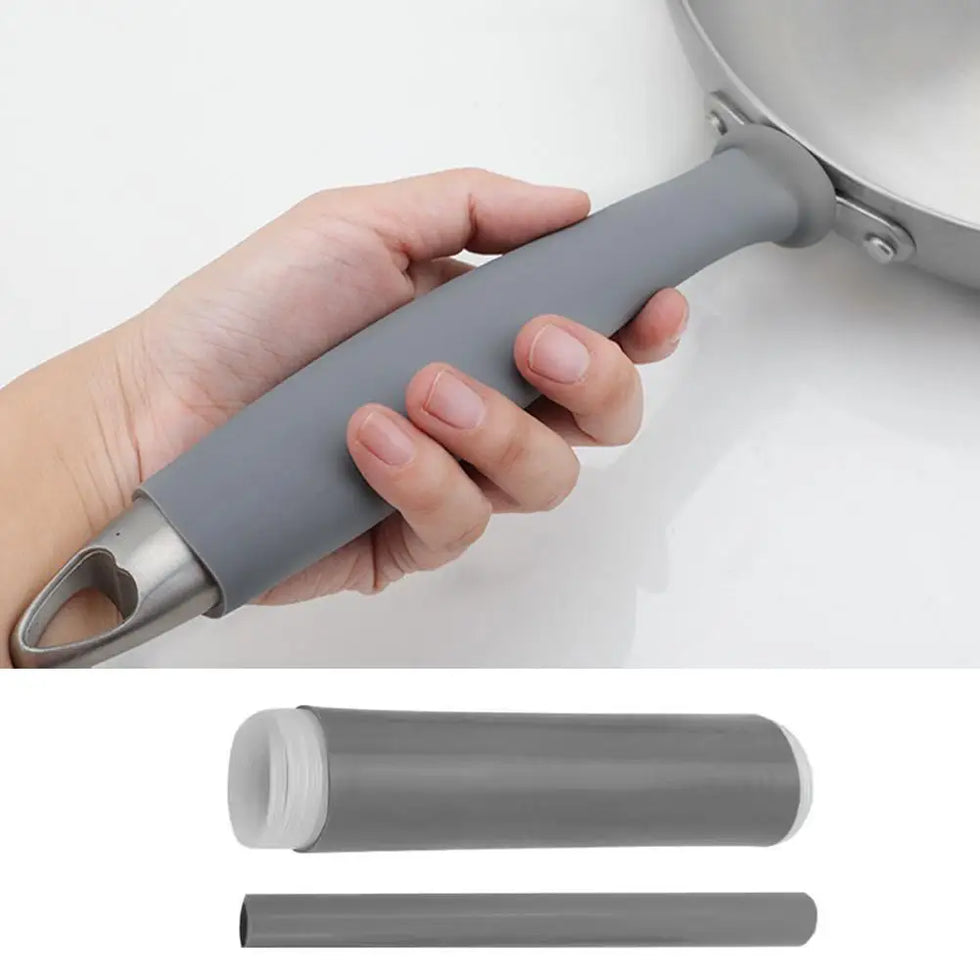 Silicone Pot Handle Cover - Heat Resistant Pan Handle Sleeve for Cast Iron Skillet & Frying Pan
