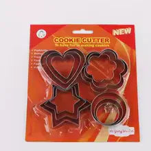 12pcs Stainless Steel Cookie Cutter Set – Star, Heart, Round & Flower