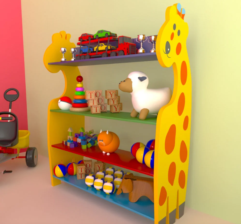 Kids' Giraffe Toy Storage Organizer – Colorful & Sturdy