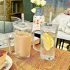 Minimalist Rectangular Glass Tumbler with Matching Glass Straw