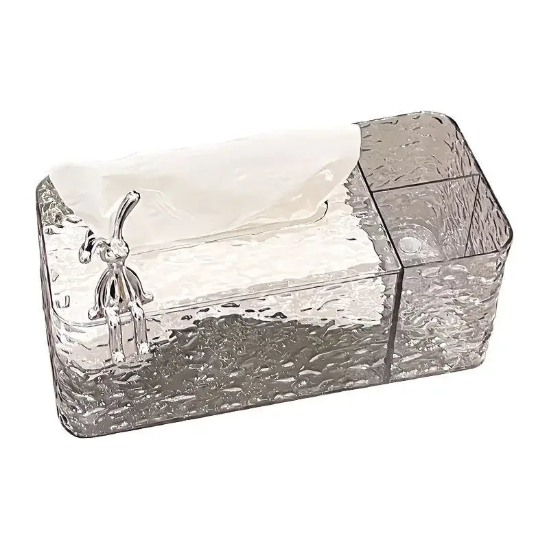 Glacier Luxury Tissue Box with Bunny – Elegant Decorative Tissue Holder - Clarify.pk