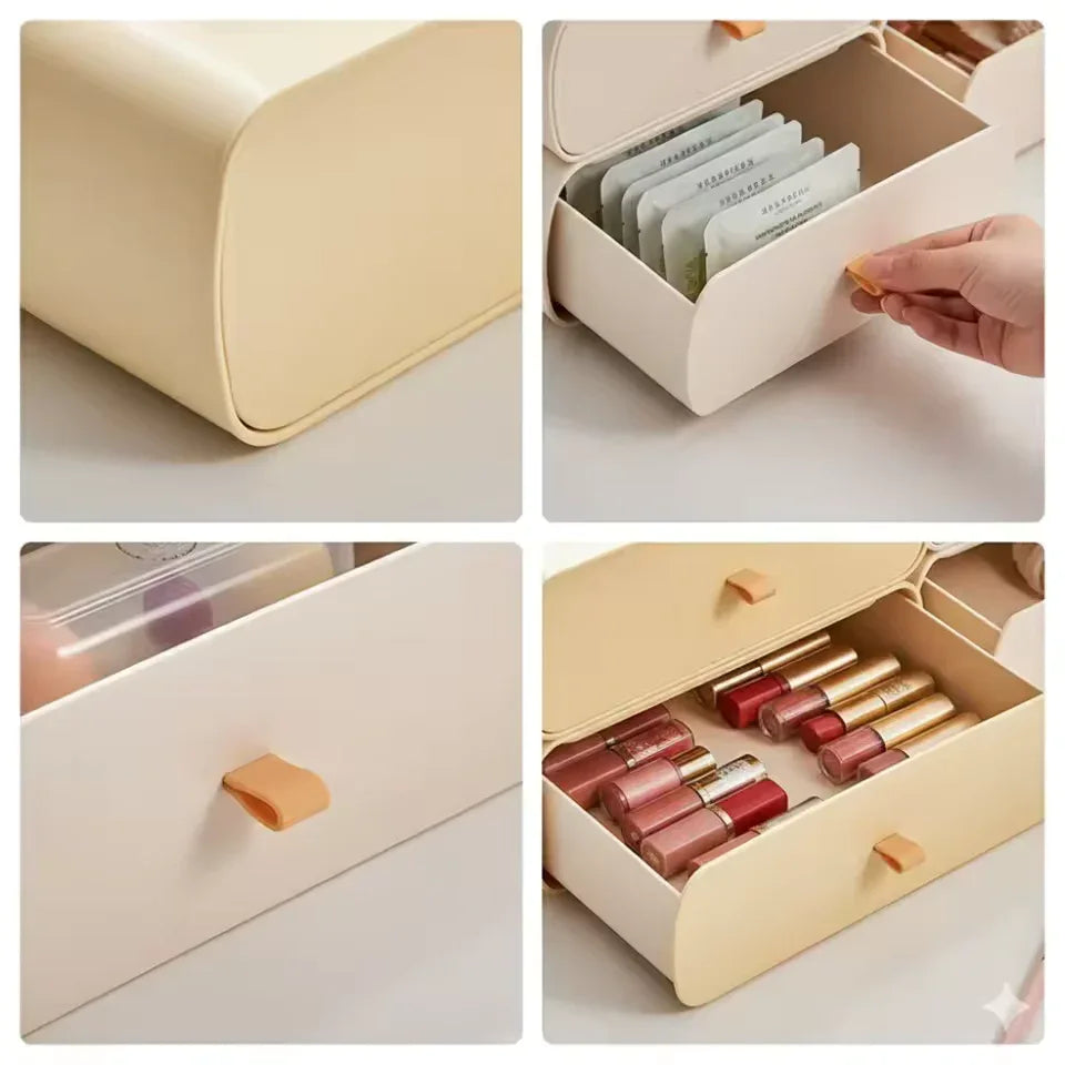 Stackable Makeup Organizer with Drawers – Vanity Storage (each Stack) - Clarify.pk