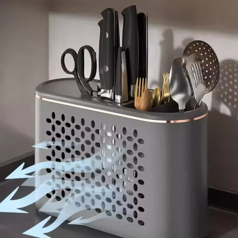 Premium Kitchen Utensils Holder – 3-Drawer Organizer for Cutlery & Tools