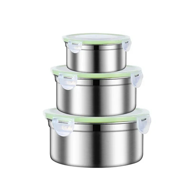 Stainless Steel Food Storage Box – 3-Piece Set - Clarify.pk